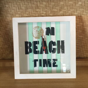 【30日 全商品 ポイント 2倍】 壁掛け時計 BeachPUCL-1602 カラー ホワイト インテリア時計 小物・雑貨