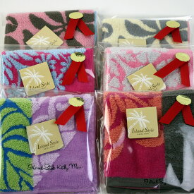【15日 全商品 ポイント 2倍】 タオル ギフト 6個 個装 キャシーマム ハワイアン キルト ミニタオル 25cm×25cm ハンカチタオル プレゼント お返し アイランドスタイル 母の日 敬老の日 バレンタインデー ギフト 卒業式 ハンドタオル KathyMom