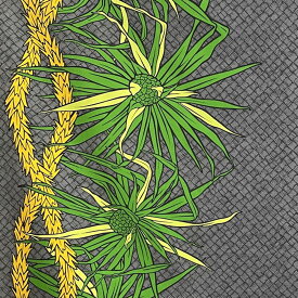 【15日 全商品 ポイント 2倍】 ハワイアン生地 ハラレイ ラウハラ ブラック 南国 トロピカル フラワー パウスカート生地 綿 ポリエステル コットン 3mまで ゆうパケット対応 カーテン生地 ベットカバー生地 おしゃれ かわいい おススメ 大人