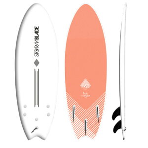 y_tf[ Si |Cg 5{z \tg{[h Xg[u[h X[e[T[t{[h 5f6 STORM BLADE 6ft SWALLOW TAIL SURFBOARD \tgT[t{[h WHITE BLACK BLUE  S 