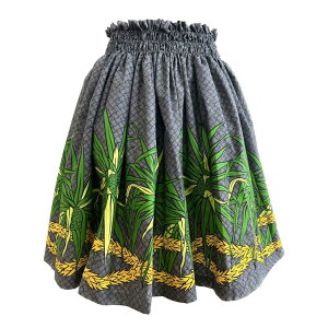 【30日 全商品 ポイント 2倍】 パウスカートシングル大人用 ブラック ハラレイ ラウハラ 3本ゴム 73cm 4ヤード使用 フラダンス ハワイ ハンドメイド フラ 衣装 黒 南国 トロピカル 人気 手作り