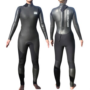【30日 全商品 ポイント 2倍】 RASH ラッシュ ウェットスーツ レディース フルスーツ 5mm×3mm バックファスナー 限定 JB FASNER TYPE サーフィン 5ミリ 3ミリ 黒 ブラック 女性 長袖 シンプル ジャージ