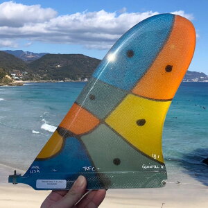 【マラソン P最大 22倍 クーポンあり】 ロングボード フィン Rainbow fin Quintal 10.0 レインボーフィン ステンドグラス グラスフィン シングルフィン センターフィン カラフル かわいい おしゃれ