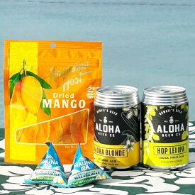 【20日 全商品 ポイント 2倍】 アロハ ビール セット BEER クラフトビール おつまみ セット マカダミアンナッツ マウナロア ハワイアンホースト ドライマンゴー ドライフルーツ母の日 敬老の日 お中元 御歳暮 酒 父の日 20代　30代 40代 50代 60代 70代 80代