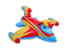 【24日20時〜 マラソンP最大31倍！クーポン有】 INTEX インテックス ウオーターガンスペースシップライドオン 柄指定不可 玩具 水浴び 浮輪 飛行機 かっこいい 子供 キッズ プール かわいい カラフル 黄色 赤 青