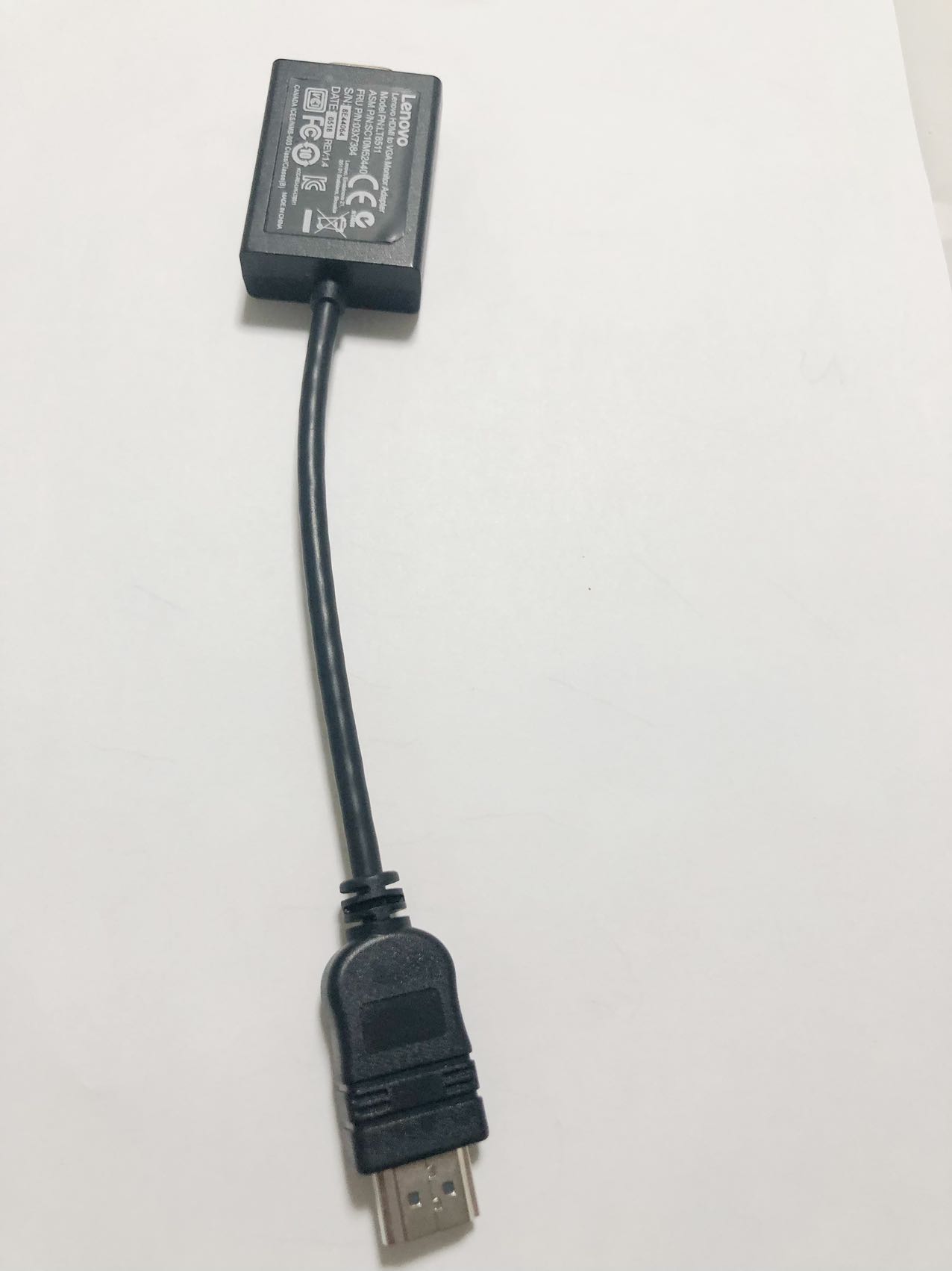 売れ筋新商品(中古)レノボ Lenovo HDMI to VGA モリターアダプター　03x7384　純正品　送料無料