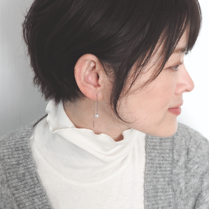 楽天市場】【在庫限り】WGK18チェーン・あこやパールピアス【あこや