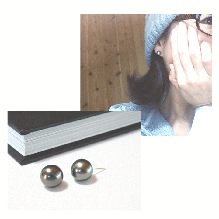 楽天市場】デイリー・ブラックパールピアス10mm・K10【黒蝶 楽天市場】デイリー・ブラックパールピアス10mm・K10【黒蝶