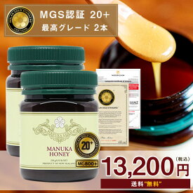 マヌカハニー 20+ 最高峰のMG800+ 250g ×2本セット 計500g MGS認証 MG800以上 【分析書/認定書付き】 生 はちみつ 非加熱 無添加 純粋 蜂蜜 マリリニュージーランド マヌカハニー モノフローラル 【送料無料】