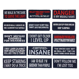 【送料無料】ワッペン アイロンワッペン 英語刺繍 15枚セット 刺繍 アップリケ ミリタリー アップリケワッペン アイロンで貼り付け ワッペン 男子ジャケット パッチ 補修 DIY 手芸 裁縫 衣類