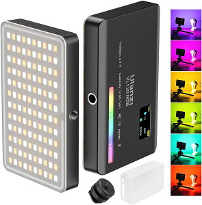 yzUlanzi VL120 RGBBeCgLEDrfICg BepCg 20FXʃ[h iK 2500K-9000KF 360°tJ[ 3100mAh USB[d ^ y ^ ^ѕ֗ ~jrfIC