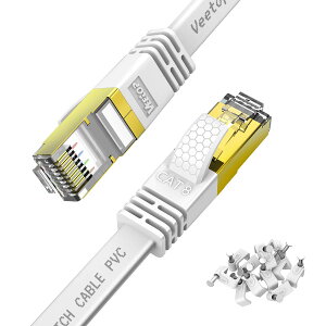 yz5m Veetop LANP[u CAT8 JeS8 tbg L񂯁[Ԃ WiFiP[u ڑ RJ45 ܐ܂h~  40Gbps 2000MHz 26AWG dV[h  O p\R [^[ PS4 PS5 Xbox