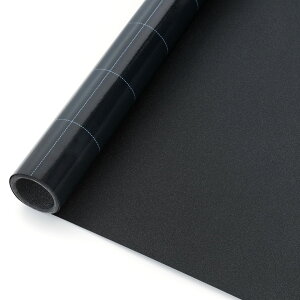 【送料無料】Rabbitgoo 遮光シート 窓 ガラス カーテン 遮光 目隠しフィルム 方眼付き完全遮光フィルム 黒 すりガラス調 目隠しシート 不透明 はがせる 紫外線uvカット 光漏れない 日よけ 飛散