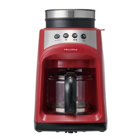【送料無料】レコルト グラインドアンドドリップコーヒーメーカー フィーカ RGD-1 recolte Fika (レッド)