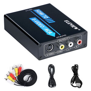 yzELEVIEW HDMI to R|Wbg/S[q ϊ HDMI to RCA ϊ Ro[^[ (HDMI3F[q+S-Video) dsv 1080PΉ PS4/Nintendo Switch/Fire TVɓKp AVP[u&S[qP[ut {戵