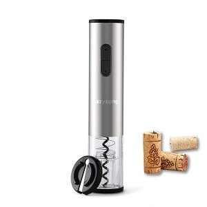 【送料無料】Lazysong ワインオープナー 電動ワインオープナー 自動栓抜き コルク抜き 栓抜き ステンレス製 ボタンバージョンアップ 簡単 ホイルカッター付き 電池式