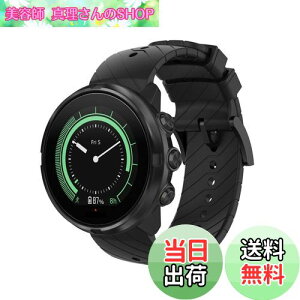 yzFor Suunto7/ Suunto9/D5/Spartan Sport/Wrist HR oh VRxg rvXgbv XeXߋ X|[coh _炩 h y 24MM (ubN)