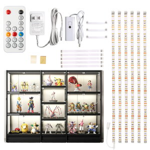 【送料無料】Wobane LEDバーライト 6000K 昼光色 0.5mx6本 連接可能 キャビネットライト リモコン付き 無段階調光 時間設定 高輝度 フィギュアライト 間接照明 薄型 貼り付け式 工事不要 キッチン