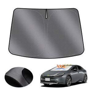 【送料無料】LIMSTYLE トヨタ 新型プリウス 60系 65系 プリウスphv プリウスphev フロントガラス用 サンシェード スポーティ タイプ Prius 2023年~ 車種専用 サンシェードカーテン 日よけ UVカット 車