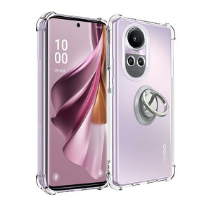 【送料無料】OPPO Reno10 Pro 5G 用 ケース カバー スタンド付き 角度調整可能 車載ホルダー対応【NOUKAJU】 スマホケース 軽量 TPU ソフト クリア 耐衝撃 黄変防止 指紋防止 持ちやすい