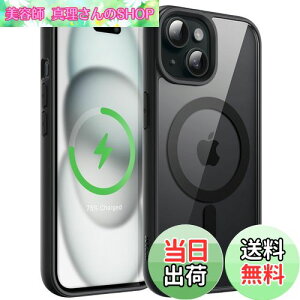 yzJETech iPhone 15 6.1C`p }Olbg P[X MagSafeɑΉ Ռz op[Jo[ \bhJ[}bgTPUt[ h~ NAobN (ubN)