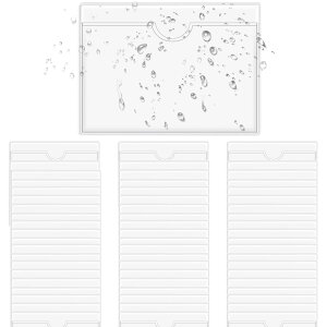 【送料無料】Niesporek 40個入り クリアカードポケットラベルホルダー トップオープン付き 図書館カードやインデックスカード用の粘着ラベルホルダー 名刺ポケット 名刺ホルダー保護 カード