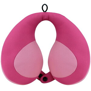 【送料無料】AZAMIA ネックピロー 子供用 旅行枕 首枕 キッズ 頭全体サポート トラベルピロー U型枕 通気性よい 携帯枕 飛行機 車 自宅 バス オフィス 旅行用 まくら(ピンク))