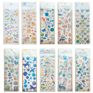 yzEUSTACE 蒠V[ J V[ 10PCS 킢 XebJ[ 蒠fR V[ 3D   XNbvubNALAʐ^Ao X}z DIY q l   CJAh