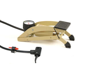 【送料無料】エマーソン(Emerson) 踏みマッチョXクロス シングルポンプ サンドベージュ 最高圧力800kPa マルチヘッド採用 米・英・仏式が一つの口金で 踏むだけで空気が入るフットポンプ 歪み