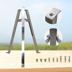 【送料無料】timiland 手動ポンプ台座 高さ58cm ステンレス鋼井戸ポンプブラケット 手動送水ポンプのコンパニオン固定ブラケット 201ステンレス鋼素材、硬くて頑丈 取り付けネジ付き 日本語取