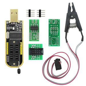 yzKeeYees CH341A ROMC^[ SPI FlashC^[ 24 25V[Y EEPROM BIOS vO}[ USB-TTLRo[^ + SOP8 ICeXgNbv 8s