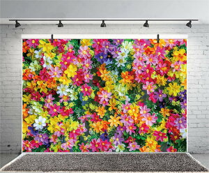 【送料無料】Qinunipoto 背景布 背景紙 写真背景布 写真 撮影用 布 撮影背景 花の背景 色とりどりの花 ロマンチックな背景 結婚式 結婚用 礼儀作法の装飾 背景シート 小道具 スクリーン 背景ポ