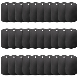 【送料無料】LIANHATA ネームタグ アルミ札 30枚アルミ ネームタグ DIYブランクアルミ札 猫犬 首輪用 IDタグ 刻印 名入れ 盾型 (ブラック方型)