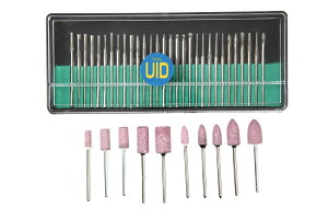 【送料無料】UID 【2.35mm軸】 40PCS セット ミニルーター/ルーター/リューター/ペンルーター用 ダイヤモンドビット & 軸付砥石 プロクソン(PROXXON) 標準マンドレルサイズ2.35mm軸径対応 NO.817