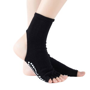 【送料無料】BozyBOee ピュアコットン ヨガソックス ショートソックス レディース かかとオープン 指なし 5本指ソックス ピラティスソックス ジムソックス ダンスソックス トレーニングソッ