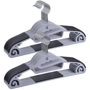 【送料無料】tkone ハンガー 20本組 衣類 多機能収納 hanger 超薄型 すべらない 洗濯 物干し 頑丈なハンガー 360度回転フック 曲げれる 衣類変形にくい 耐荷重 乾湿両用