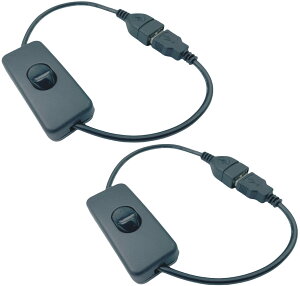 【送料無料】CNCTWO(コネクトツー)【2本セット】USB電源 ON-OFFスイッチ付き 延長ケーブル 5V/2A 30cm USBケーブル(オス/メス) LED照明や小型ファンなどの小電力機器用