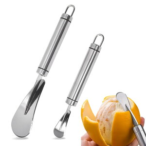 【送料無料】Liroyal みかん皮むき器 みかん 皮剥き 2個セット 皮むき器 ステンレス鋼 オレンジの皮むき器 オレンジ皮抜き オレンジ 柑橘類 外皮 薄皮 皮むき ピーラー 果物皮むき器 速剥 簡単