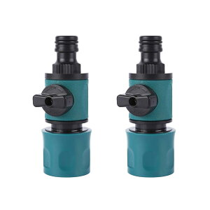 【送料無料】DELUXEFOX 水道ホース ジョイント【2個入り】水流調整がバルブ付き 水道管継手 交換用 両端 ニップル コネクタ 散水コネクター 水道管接続 洗車用水銃と接続可能な散水用アクセ