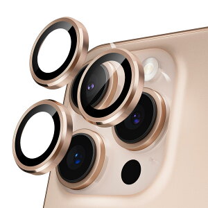 【送料無料】Podick カメラフィルム iPhone 16 Pro/16 Pro Max用 カメラカバー 9H強化ガラス アルミ合金 アイフォン16プロ/16Pro Max用 カメラ保護 キズ防止 耐衝撃 高透過率 黒縁取り 露出オーバー防止