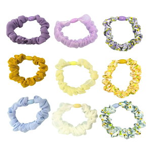 【送料無料】Getrays 9本セット 花 ヘアゴム 、おしゃれ 女性 ヘアタイ、滑り止め 弾性 花柄 髪ゴム 髪束ね 髪に優しい ポニーテールホルダー リングゴム ために 大人 10代 ヘアロープ 髪飾り
