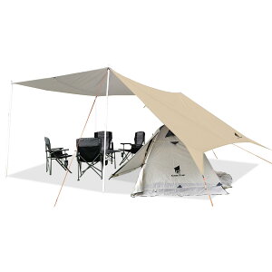【送料無料】Geer Top 防水タープ キャンプ タープ 3m×5.25m 大型 UVカット UPF50+ 耐水3000mm 耐引裂 日よけ 紫外線カット 遮光 遮熱 カーサイドタープ アウトドア レジャー ピクニック 公園 観戦 車