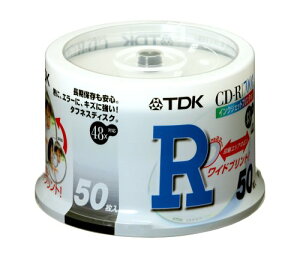 yzTDK CD-Rf[^p 700MB 48{zCgv^u(Ch) |bgP[X50pbN [CD-R80PWDX50PS]