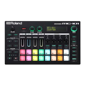 【送料無料】Roland ローランド グルーブボックス MC-101 リズムマシン 持ち運び 電池駆動可能 4トラックシーケンサー ドラム/ベース/シンセサイザー USB接続 DTM 打ち込み 作曲