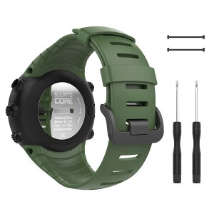 �y���������z[ATiC] Suunto Core �o���h SUUNTO(�X���g) Core�R�A��p �\�t�g TPU�� �X�g���b�v/�o���h �����x���g �r�T�C�Y�F5.51"-9.06" (140mm-230mm) Army Green