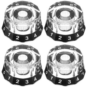 【送料無料】DECHOUS エレキギター ボリュームノブ 交換用ギターノブ 4個セット 楽器修理用ギターノブ シンプルで便利なデザイン