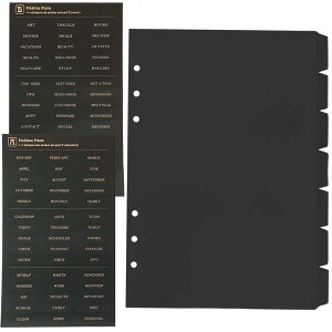 【送料無料】ESJNNK インデックスカード A5 仕切カード 7個 6穴 PP製 ルーズリーフ インデック仕切りa5 ファイル インデックスシート 防水性 耐久性 ノート/ジャーナル/手帳用 オフィス用品 学習