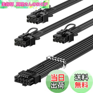 �y���������zFasgear PCIe 5.0 GPU�d���P�[�u���X���[�u70cm�b16pin (12+4) 12VHPWR �R�l�N�^ RTX 3090 Ti 4080 4090�p�b3x8pin (6+2) PCI-e�I�X�v���O ASUS EVGA Seasonic���W�����[�d���Ή� (�u���b�N)