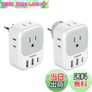 �y���������zTESSAN �ϊ��v���O C�^�C�v SE�^�C�v �C�O���s�p 4��AC������ 3USB�|�[�g�t�� �؍�/�C�^���A/�X�y�C��/�h�C�c ���[���b�p�Ȃǂ̍��ɑΉ�