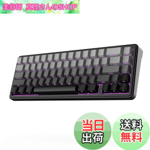 �y���������zEPOMAKER x AULA F65 65%���C�����X���J�j�J���L�[�{�[�h �z�b�g�X���b�v�Ή��K�X�P�b�g�J�X�^���Q�[�~���O�L�[�{�[�h 5�w�p�b�h RGB�o�b�N���C�g Bluetooth/2.4GHz/USB-C �����ς݃��j�A�X